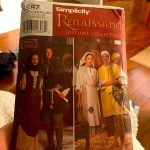 🪡 Simplicity Renaissance Costume Sewing Pattern 8587 UNOPENED